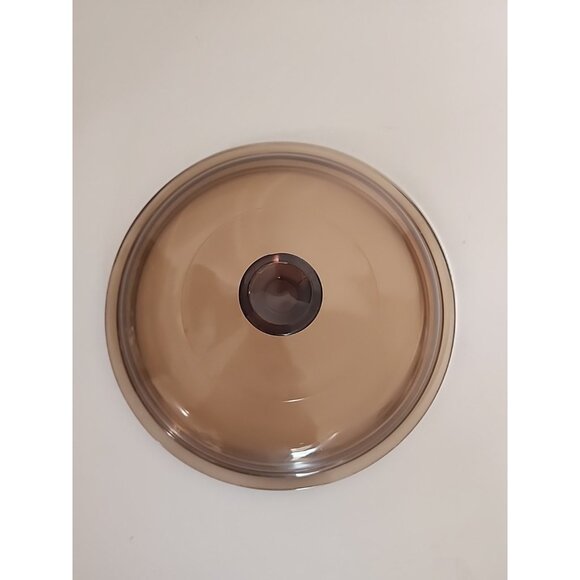 Pyrex Corning Ware Visions V-1.5-C Brown Amber Glass 7" Replacement Lid Round - Picture 2 of 5